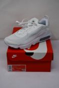 A pair of boxed as new Nike Air Max 2090 (GS) White/White-Wolf Grey (Size UK 4.5).