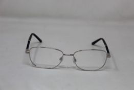 Five pairs of women's Palazzo SP11 C1 50 - 16 -130 silver metal glasses frames with blue sparkle