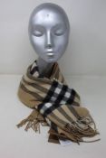 An as new Burberry sequined check cashmere scarf (Article 8050535 - RRP £484).