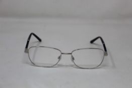 Five pairs of women's Palazzo SP11 C1 50 - 16 -130 silver metal glasses frames with blue sparkle