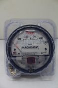 An as new Dwyer 2000 Series Magnehelic Differential Pressure Gauge (2000-500PA).