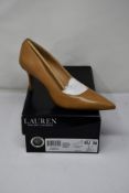 A pair of women's Ralph Lauren Lanette Non Themappa Leather Pumps, as new but have some feint