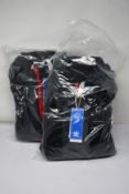 Two as new Adidas Adventure SQM-93 track tops in black (L).