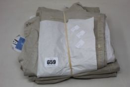 Four pairs of women's as new MAC RICH Cotton Cargo Pants in smoothly beige (W38 x 2, 36 x 1, 34 x 1,