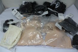 Fifteen as new Chantelle lingerie to include 2605 black unlined demi bra, 15G8 Golden Beige light