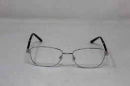 Five pairs of women's Palazzo SP11 C1 50 - 16 -130 silver metal glasses frames with blue sparkle