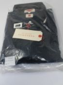 A Hawksmill denim full zip navy overshirt (Size M).