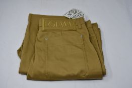 A pair of men's as new Loewe Workwear Trousers in Beige (Size: IT 50).