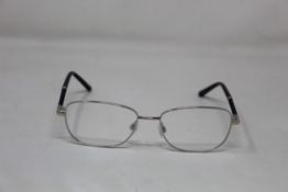 Five pairs of women's Palazzo SP11 C1 50 - 16 -130 silver metal glasses frames with blue sparkle