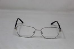 Five pairs of women's Palazzo SP11 C1 50 - 16 -130 silver metal glasses frames with blue sparkle