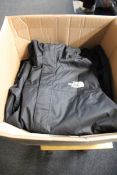 Six boys' as new Antora Rain Jackets from 'The North Face' (2 x M, 2 x L, 2 x XL, one black and