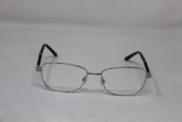 Five pairs of women's Palazzo SP11 C1 50 - 16 -130 silver metal glasses frames with blue sparkle