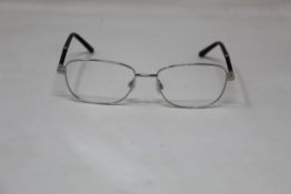 Five pairs of women's Palazzo SP11 C1 50 - 16 -130 silver metal glasses frames with blue sparkle