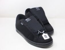 Two pairs of black Etnies Kingpin skater shoes (Sizes 2 x UK 12) (Unboxed).