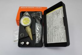 An as new Mitutoyo Horizontal Type Dial Test Indicator (REF: 513-406-10T, EAN: 4946368676647).