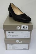 Two pairs of women's boxed as new Peter Kaiser Pammi Heels Notte (4.5 & 6).