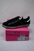 A pair of as new Adidas x Fight Club Campus 80s Trainers in cblack/owhite/vired (Size UK 9.5).