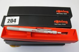 Eleven Rotring 800 mechanical pencils 0.5mm silver metal barrel (Boxed).