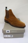 A pair of men's boxed as new Gant St Akron Chelsea Boots in Cognac (46).