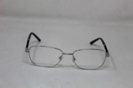 Five pairs of women's Palazzo SP11 C1 50 - 16 -130 silver metal glasses frames with blue sparkle