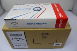 Six boxed as new Callaway Supersoft Golf Balls (Bonus 15 Pack).