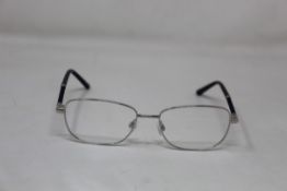 Five pairs of women's Palazzo SP11 C1 50 - 16 -130 silver metal glasses frames with blue sparkle