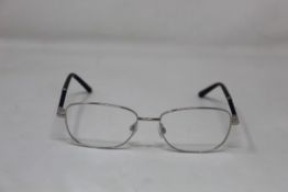 Five pairs of women's Palazzo SP11 C1 50 - 16 -130 silver metal glasses frames with blue sparkle