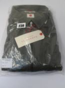 A Hawksmill denim full zip kaki overshirt (Size M).