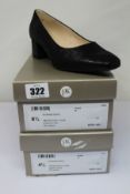 Two pairs of women's boxed as new Peter Kaiser Pammi Heels Notte (4.5 & 6.5).