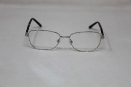 Five pairs of women's Palazzo SP11 C1 50 - 16 -130 silver metal glasses frames with blue sparkle