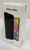 A boxed as new Samsung Galaxy A03s SM-A037G/DSN 32GB in Black (Grade A, box sealed) (Checkmend repo