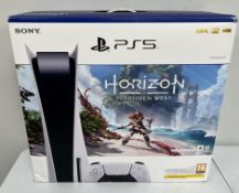 A boxed as new Sony PlayStation 5 Disk Edition Horizon Forbidden West Bundle (M/N: CFI-1116A EAN: 71