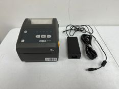 A pre-owned Zebra ZD420 Thermal Label Printer (PSU included).