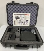 A pre-owned QRC Technologies WBT-3002 Wide Band Transcorder with antennas, cables and power supply i