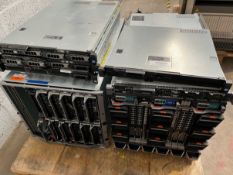 COLLECTION ONLY: Seven pre-owned Dell server items - 2 x PowerEdge M1000e Blade Enclosures with vari