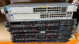 COLLECTION ONLY: 1 x HP ProCurve 2520G-24 J9299A 24-Port PoE Switch, 1 x HP ProCurve 2626 J4900C 24-