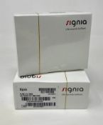 Two boxed as new Signia Motion 13 5Nx Digital Hearing Aids in Silver (REF: 10953694 HA MOTION 13 5NX