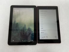 A pre-owned Amazon Fire HD 8 10th Gen 32GB Tablet in Black (M/N: K72LL4) (Grade D - Some scratches t