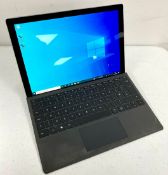 A pre-owned Microsoft Surface Pro 5th Gen in Platinum with Intel Core i7-8650U 1.90GHz CPU, 16GB RAM