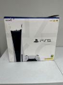 A boxed as new Sony PlayStation 5 Disk Edition (M/N: CFI-1116A EAN: 711719828693) (Box sealed, cosme