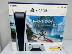 A boxed as new Sony PlayStation 5 Disk Edition Horizon Forbidden West Bundle (M/N: CFI-1116A EAN: 71