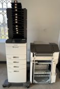COLLECTION ONLY - SOLD FOR PARTS: A pre-owned Lexmark M5170 A4 Mono Laser Printer with four extra pa