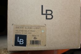 A Lee Broom Orion Globe Light - Polished gold Finish (ORI0110).