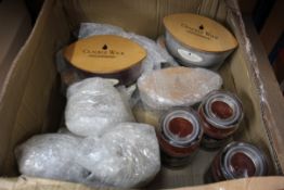 Twelve assorted scented candles to include Crackle Wick - Sea Blossoms & Driftwood and Wickford & Co