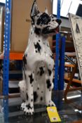 An as new 'Rex' Large Great Dane Dog Italian Ceramic Statue.