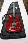 A pre-owned Edward's Series ESP Electric Guitar with gig bag (Missing a back plate, viewing