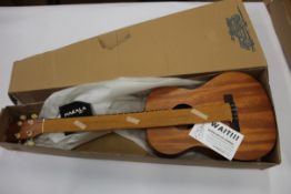 Two boxed as new Makala Classic MK-B Baritone Ukuleles (Some minor damage to packaging).