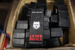 Twenty five as new Gym Bullies Lever Buckle for Weight Lifting Belts (Assorted sizes and colours).