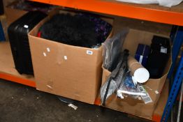 A quantity of miscellaneous items to include prints, glasses, pre-owned clothes and pre-owned