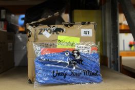 A box of fifty as new Zipit Monster Pencil Pouches in Royal Blue.